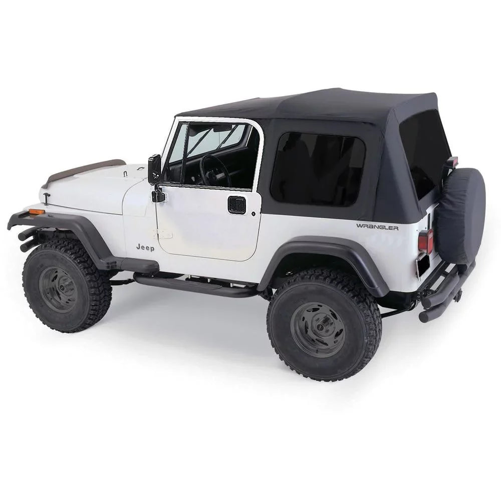 by Windows Wrangler Soft Diamond) - Complete 68035 Tinted Uppers And RealTruck No (Black Door With Rampage 1995 Top Jeep