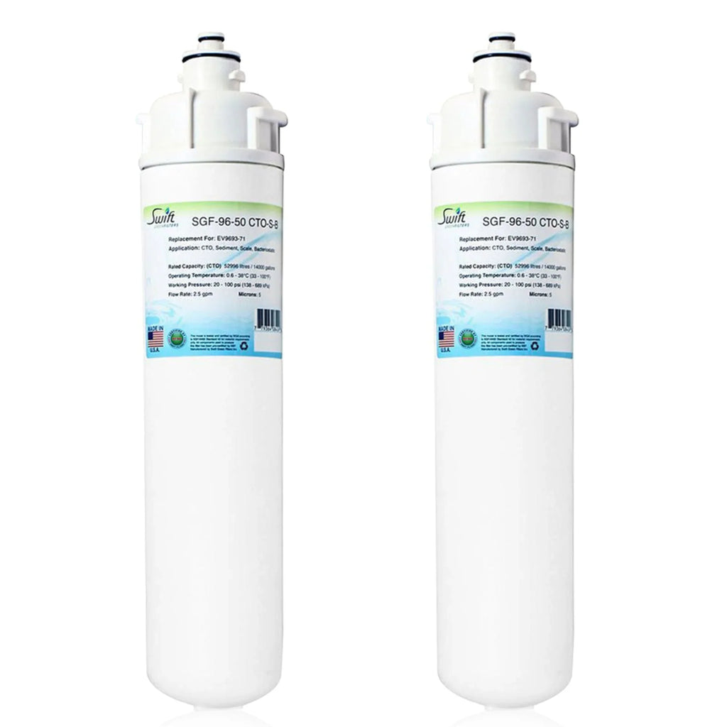 for Swift Made Water CTO-S-B Filter SGF-96-50 Filters 2) in EV9693-71, USA Compatible (Pack of Commercial Green