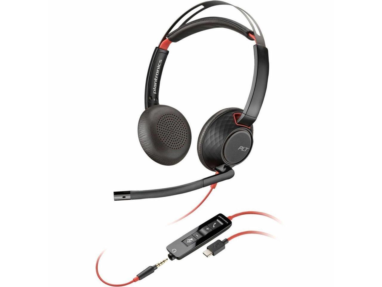 USB-C Blackwire Mini-phone Ohm USB-C/A 32 ... Plug (3.5mm) Type - - - Adapter Ear-cup Cable 3.5mm + Binaural - + - - USB Headset Stereo On-ear - - Omni-directional, - C, 5220 Poly 7.10 ft Wired Stereo