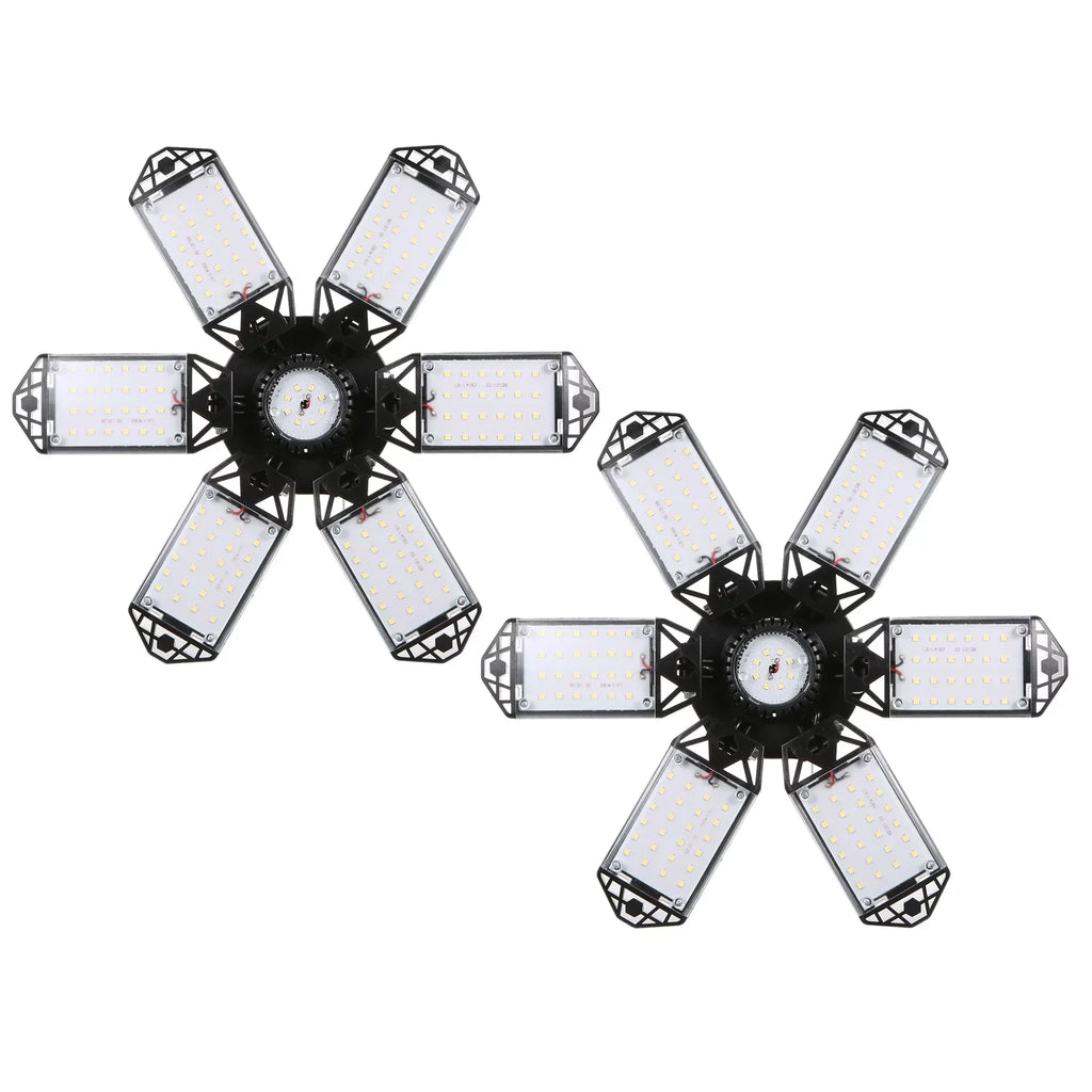 6 Garage Garage Workshop 160W Holder Adjustable Kit with Base Panels 2PCS for Folding Ceiling 152LEDs Socket Gym C85-265V Light Foldable Basement Neoglint Lamp E26/E27 Deformable A Warehouse
