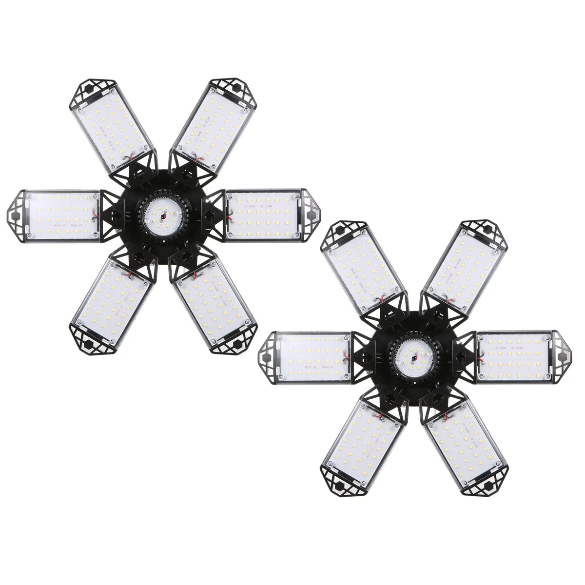 6 Garage Garage Workshop 160W Holder Adjustable Kit with Base Panels 2PCS for Folding Ceiling 152LEDs Socket Gym C85-265V Light Foldable Basement Neoglint Lamp E26/E27 Deformable A Warehouse