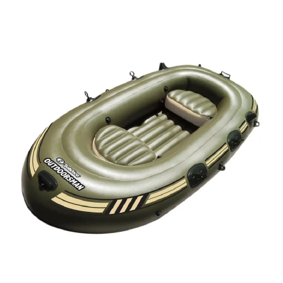 Central Boat Fishing Black Inflatable -12' 6-Person Float - Green Swim and