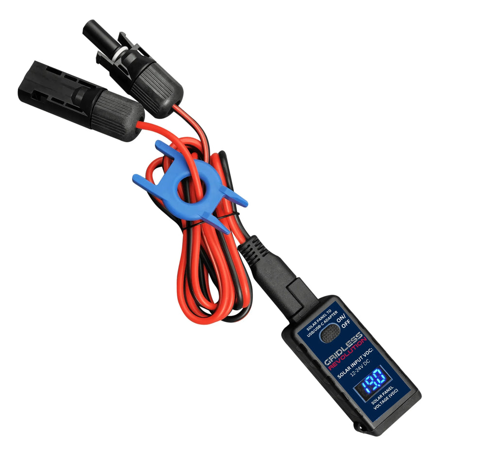 / Hiking USB-C Adapter Panel Controller Charge Backpacking OffGrid Camping Solar USB