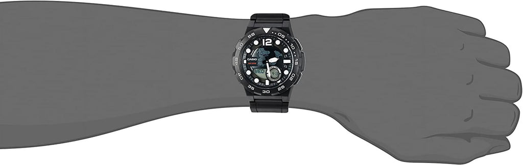 AEQ100W-1AVCF Men's Style Black, Ana-Digi Dive Watch,