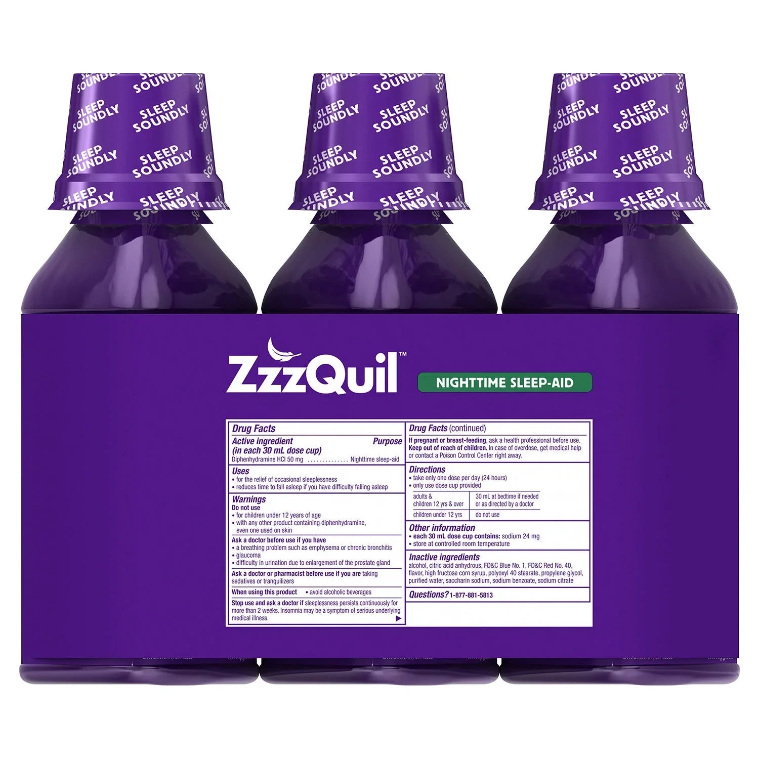 Flavor oz Pack ZzzQuil - Sleep-Aid 12 Warming Nighttime 3 Berry Liquid,