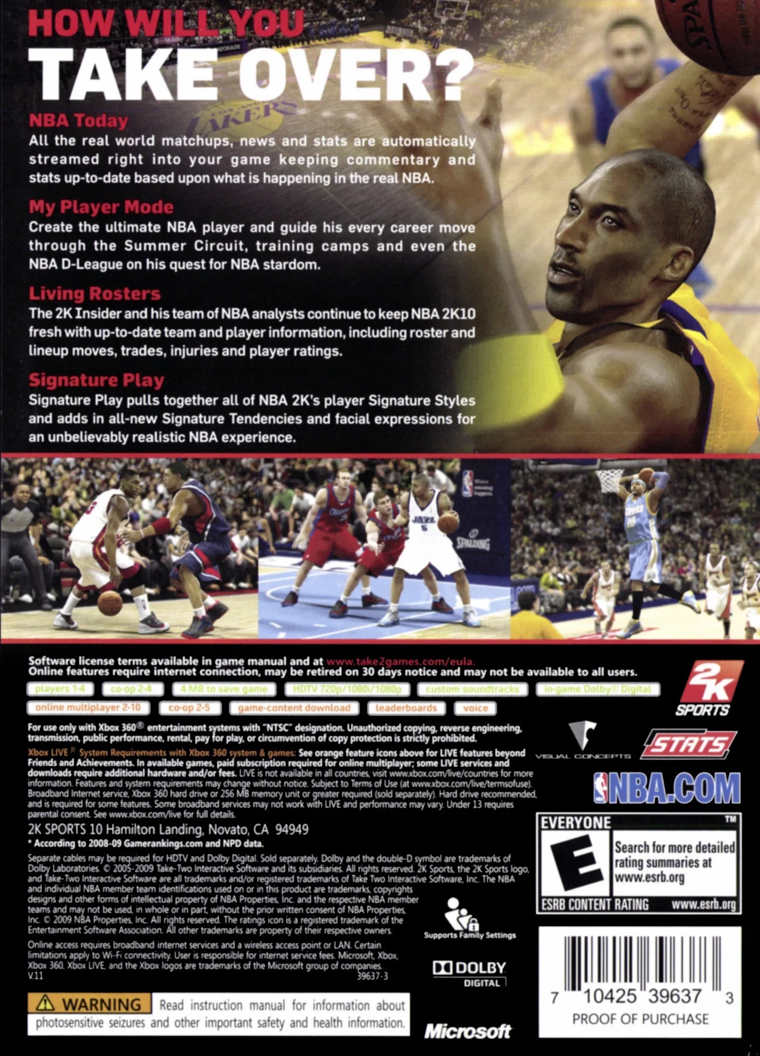360 NBA Xbox Complete 2K10