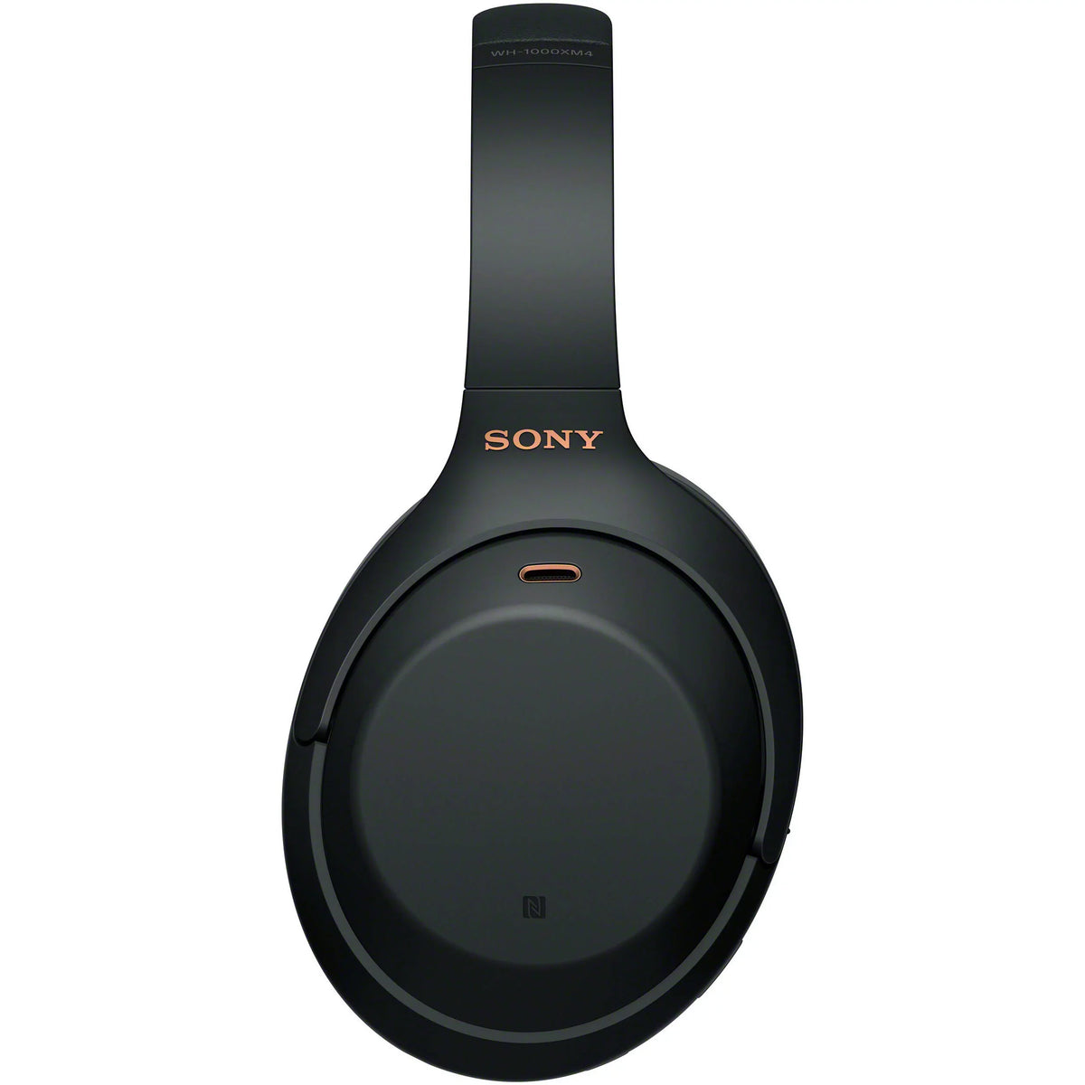 Connection WH-1000XM4 Type-C for Compact Cable, USB Wireless - Headphones Carry Plug Cloth Cable, Sony In-Flight Over-Ear Includes: Case & Microfiber Use, Noise-Canceling Adapter (Black) Cleaning