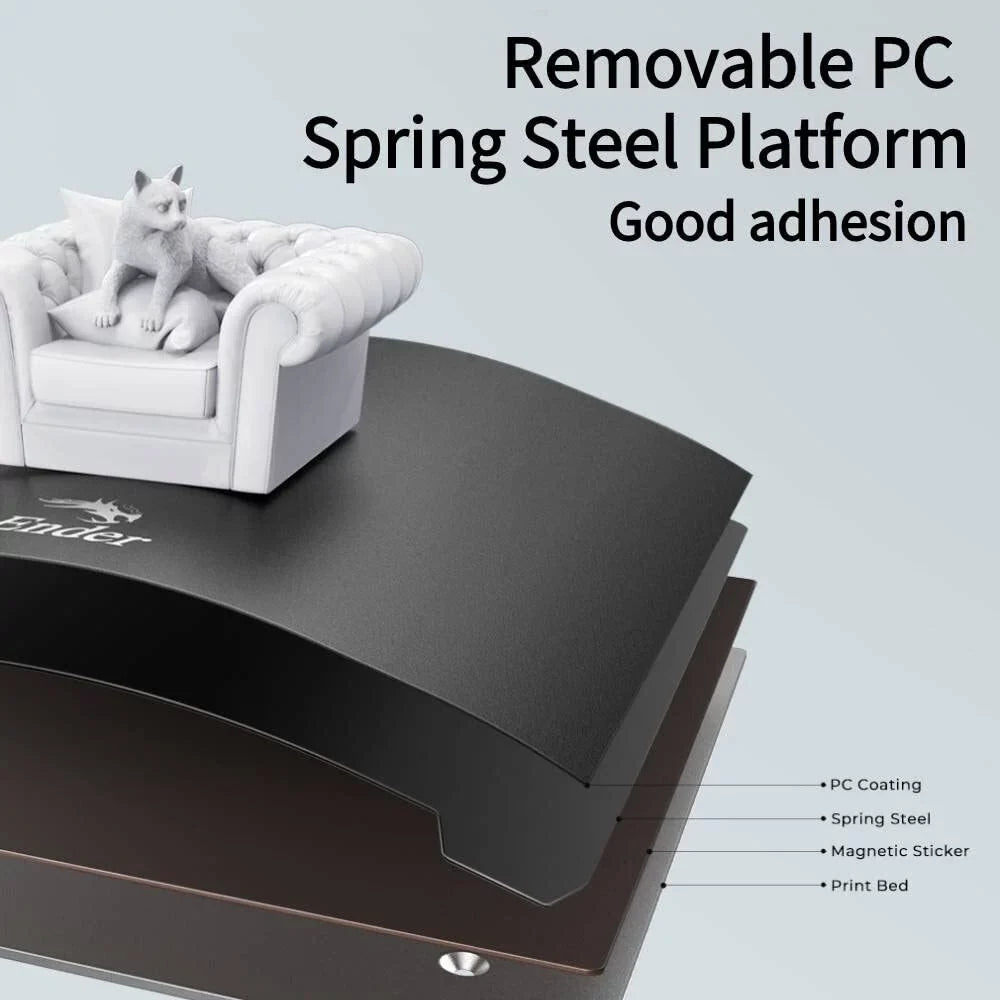 Kit, Extruder, Steel Spring 95% Creality with 220220250mm Auto-Leveling Ender Official 3 V2 Touch 3D Neo 3D Pre-Installed Printer Platform, PC Printers, CR Full-Metal