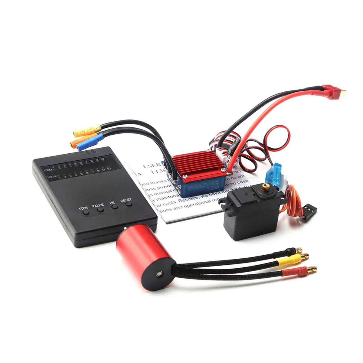 Motor 25A Brushless Brushless 118 4800KV 4P RC Servo Truck Sensorless Programming Speed Car Electric Controller for 116 S2435 2.2KG ESC