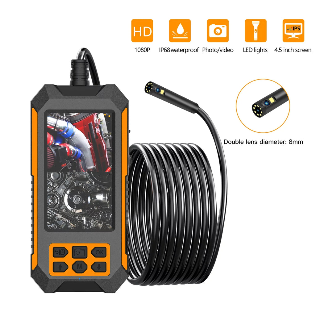Camera * Waterproof Industrial Display IP68 IP68 5m 1080P/2592 inch Waterproof endoscope,1944P inch 8 inch Shinysix Camera Camera 4.5 Dual Display Camera 4.5 LED 1944P Camera Waterproof LED