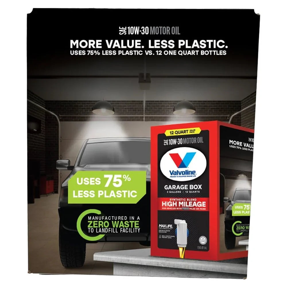 MaxLife QT Synthetic 12 Box Valvoline High Garage 10W-30 Motor Mileage Blend Oil