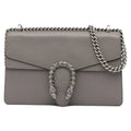Unisex Pre-Owned Gray Dionysus Authenticated Bag (Good) Leather Small Shoulder Gucci Calf