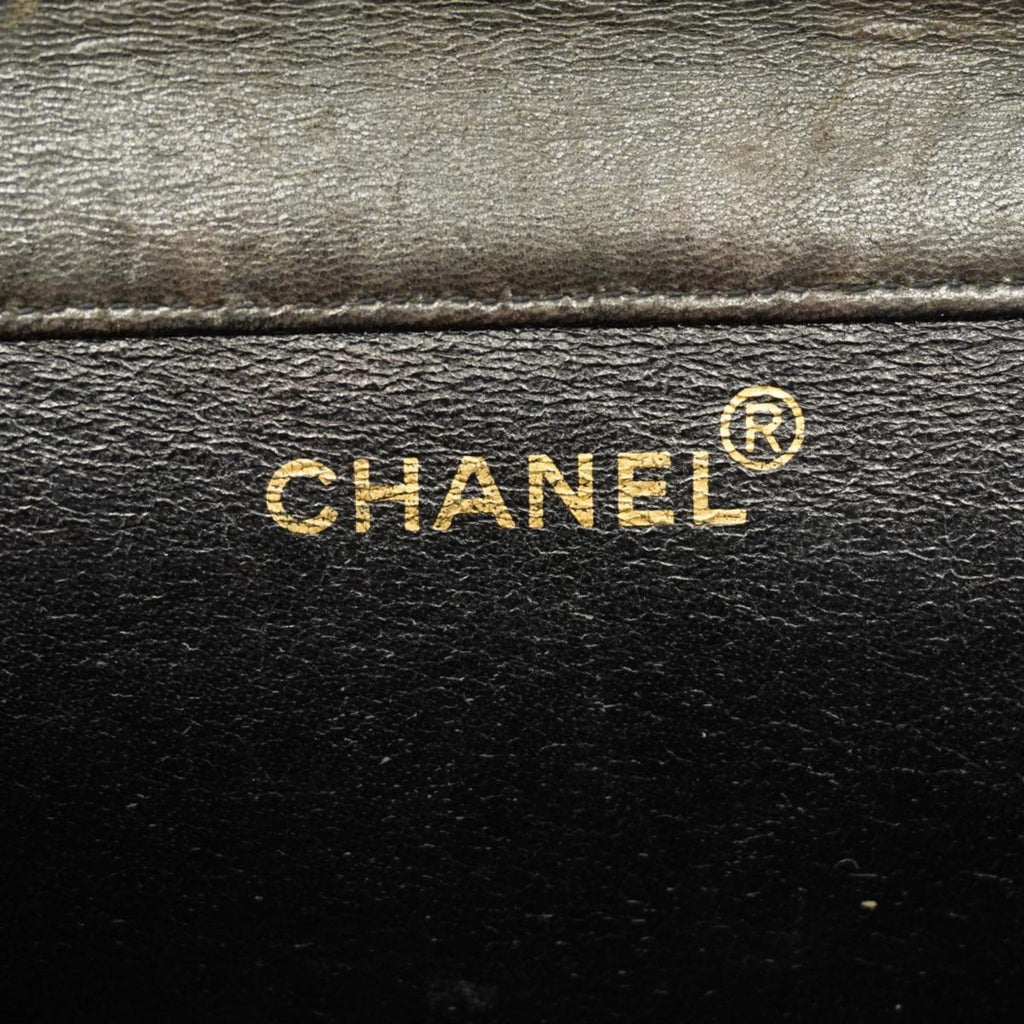 Pre-Owned Double W Bag Black Matelasse Lambskin Face Shoulder (Good) Chanel Women's Chain