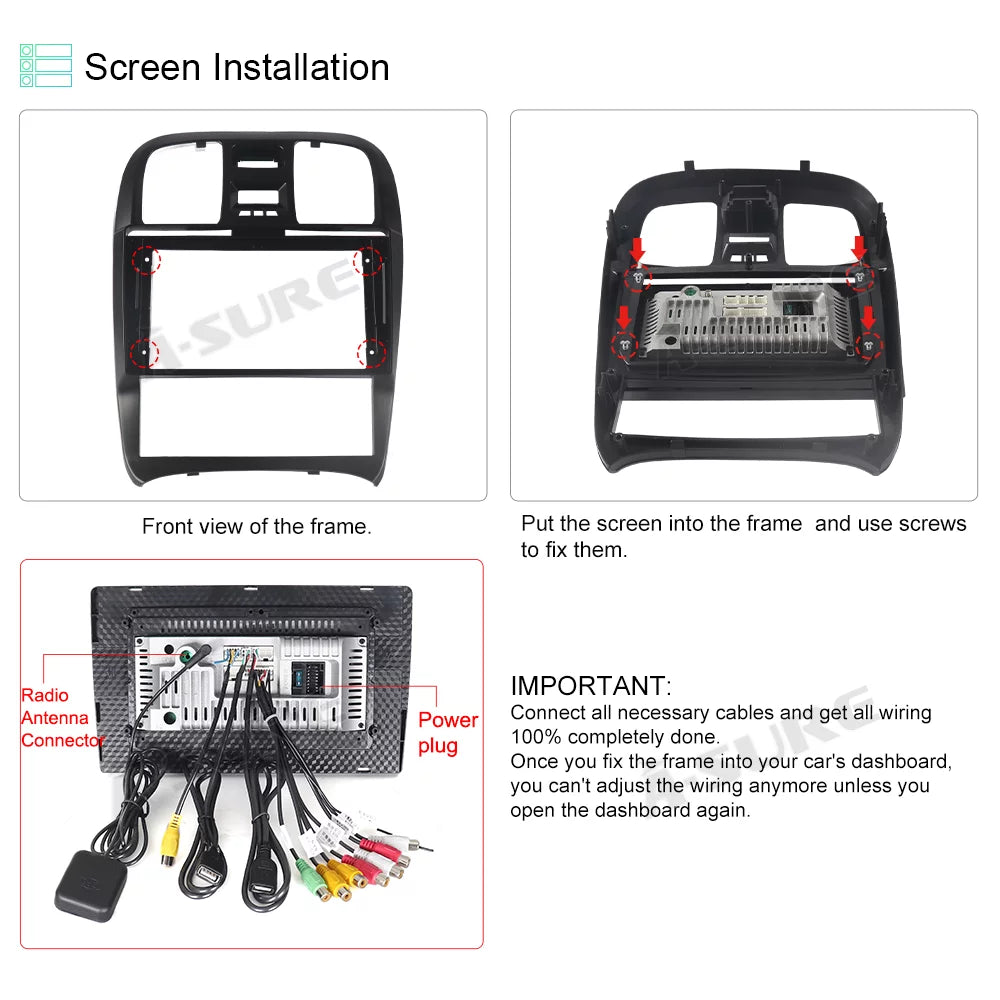 2001-2005 for Car Hyundai Srereo Wireless 2+32G Player Sonata CarPlay Android 11