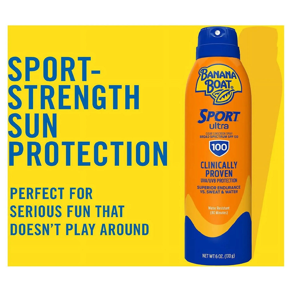 SPF Spray 100 Boat Sunscreen Banana Clear Sport Ultra