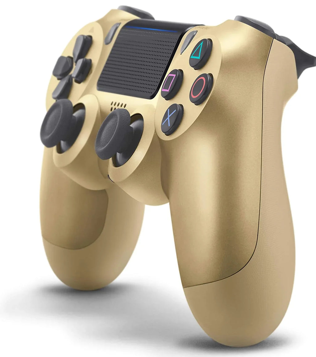 PS4 Controller + For Dual Chatpad Controller for Console New) Shock Gold Like BOLT Pre-Owned (Refurbished: Wireless Gaming Black Bundle. Sony AXTION PS4