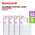 Furnace Pack 16x20x1 Filter Pleated -4 12 MERV Honeywell Air HVAC