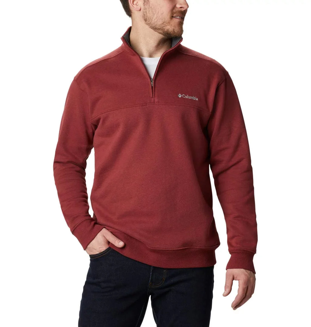 Columbia Hart Men's Jasper, Large Half Zip, Mountain Red II