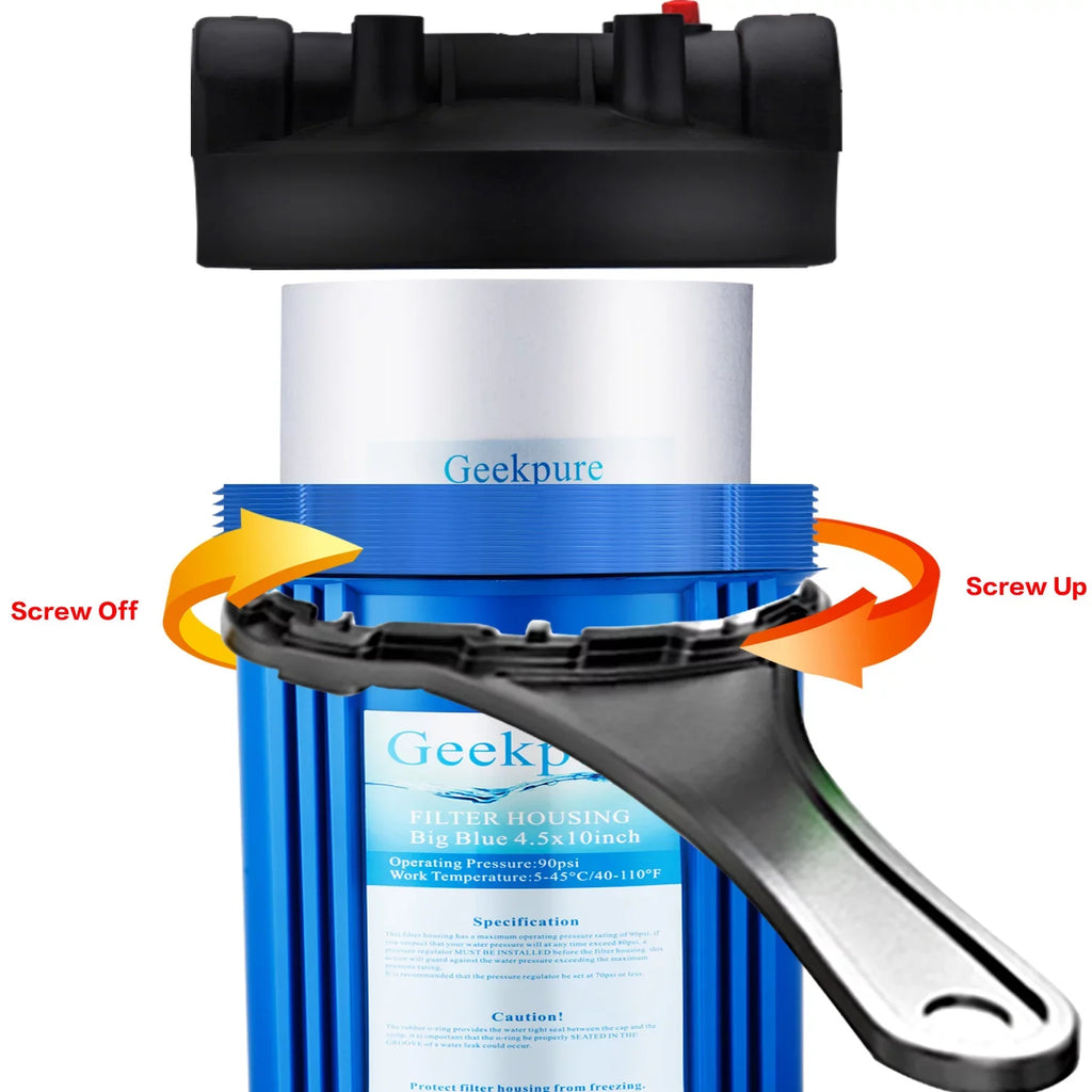 Inch 20 x Blue Big -4.5" Bracket & 20" with Water Housing Outlet/Inlet Filter 1" Wrench