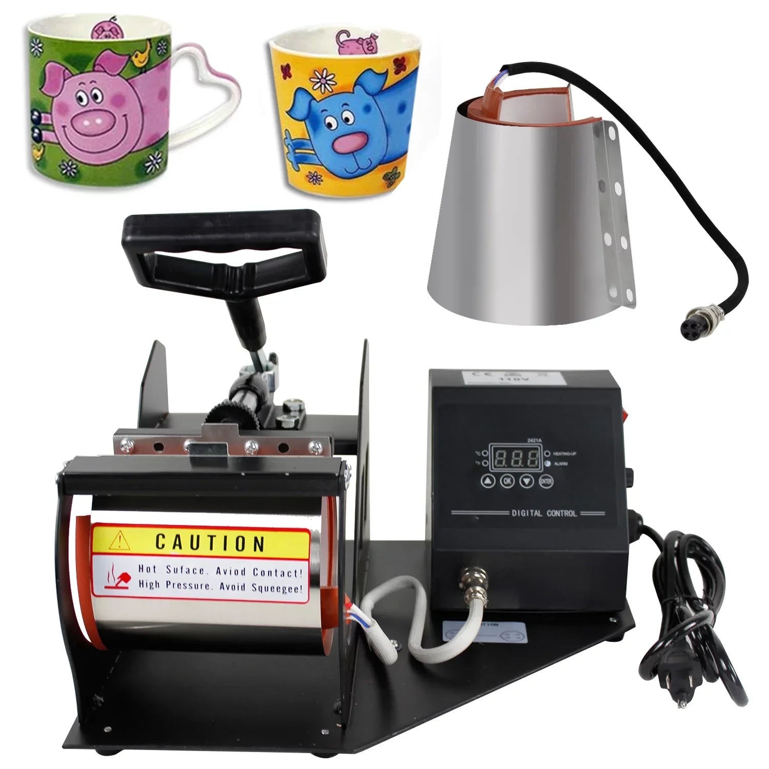 Mug Heat Transfer Coffee Sublimation Digital 2 1 in ZENSTYLE Cup Press Machine
