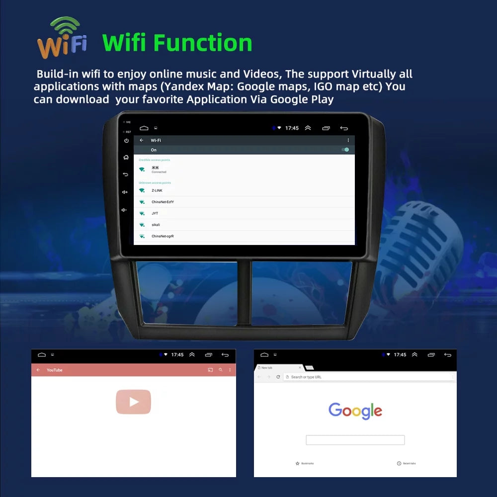 Carplay Player Car for GPS Android Bluetooth Subaru Forester Auto Android 9 Navigation Car Radio 2008-2012 JMANCE inch 10