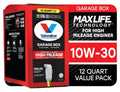MaxLife QT Synthetic 12 Box Valvoline High Garage 10W-30 Motor Mileage Blend Oil