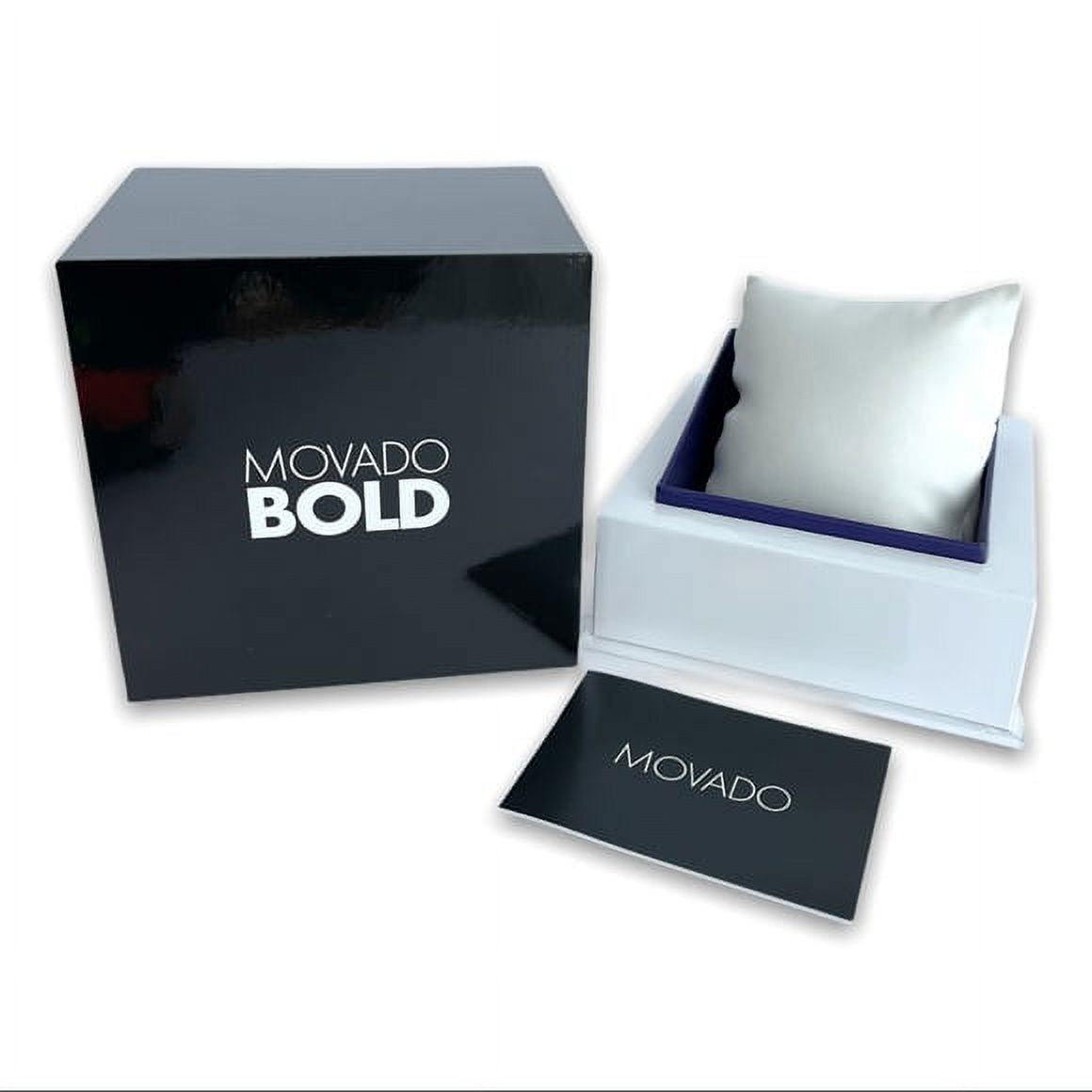 BOLD LEATHER WATCH ACCESS MOVADO DIAL GREY 3600916 BAND MENS BROWN