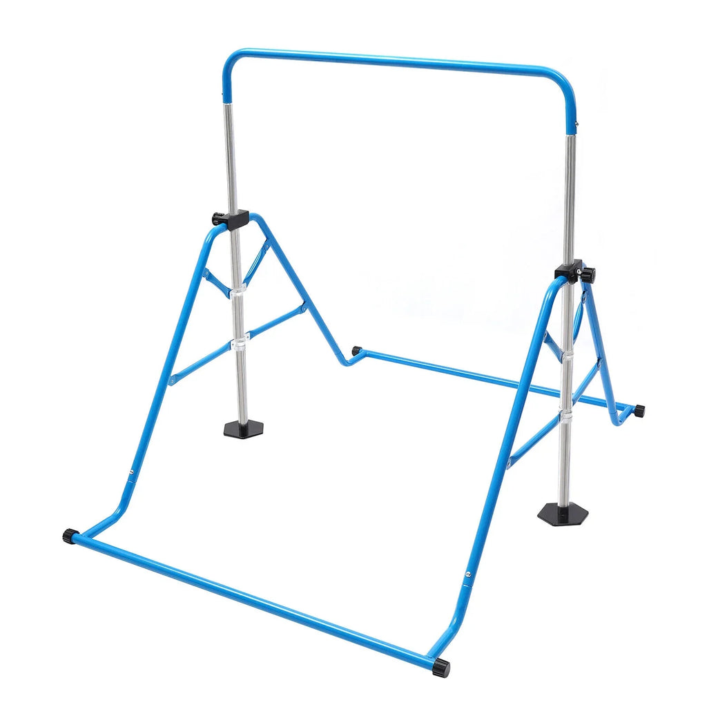 Junior Gym Max Horizontal Training For Adjustable Kids ZhdnBhnos Load Gymnastics Bar Blue Folding Home 100kg/220.5lbs Bar