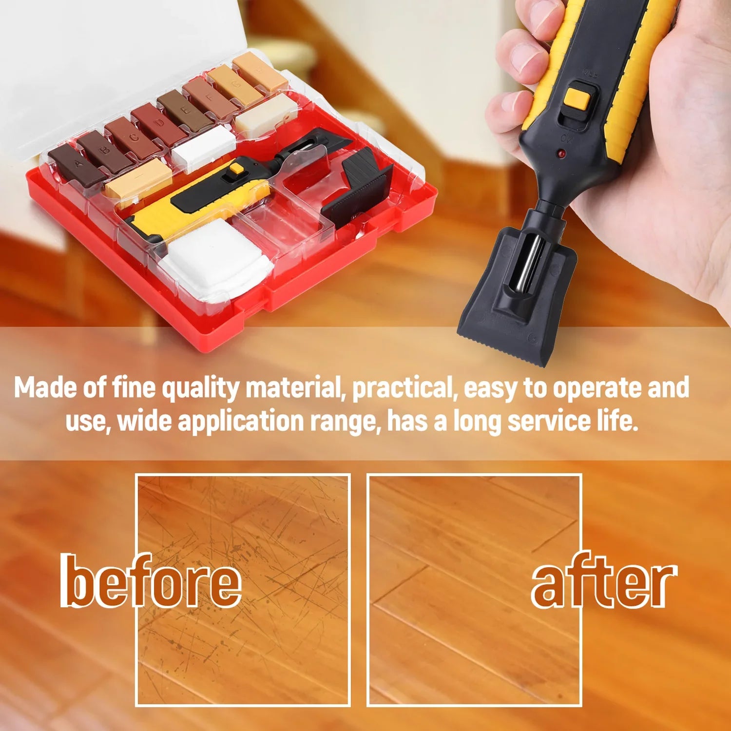 System Wax Arealer Mending Scratches Set Worktop Chips Floor Kit Casing Tool Repairing Laminate Sturdy