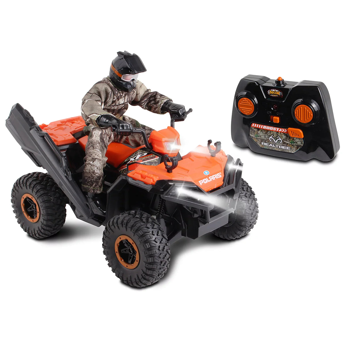 Camouflage, Radio GHz Turbo Polaris Licensed, 1:8 - 6+ NKOK Scale Sportsman #81433, & Officially 2.4 Boost Rider, RealTree RC, With Edge XP RealTree Ages Control