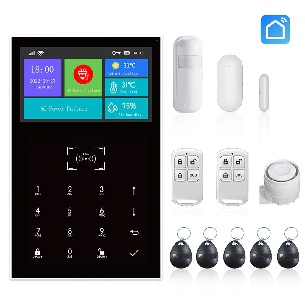 WIFI Touch All moobody DIY USB Smart Burglar System Life Wireless GSM Screen Smart Home APP
