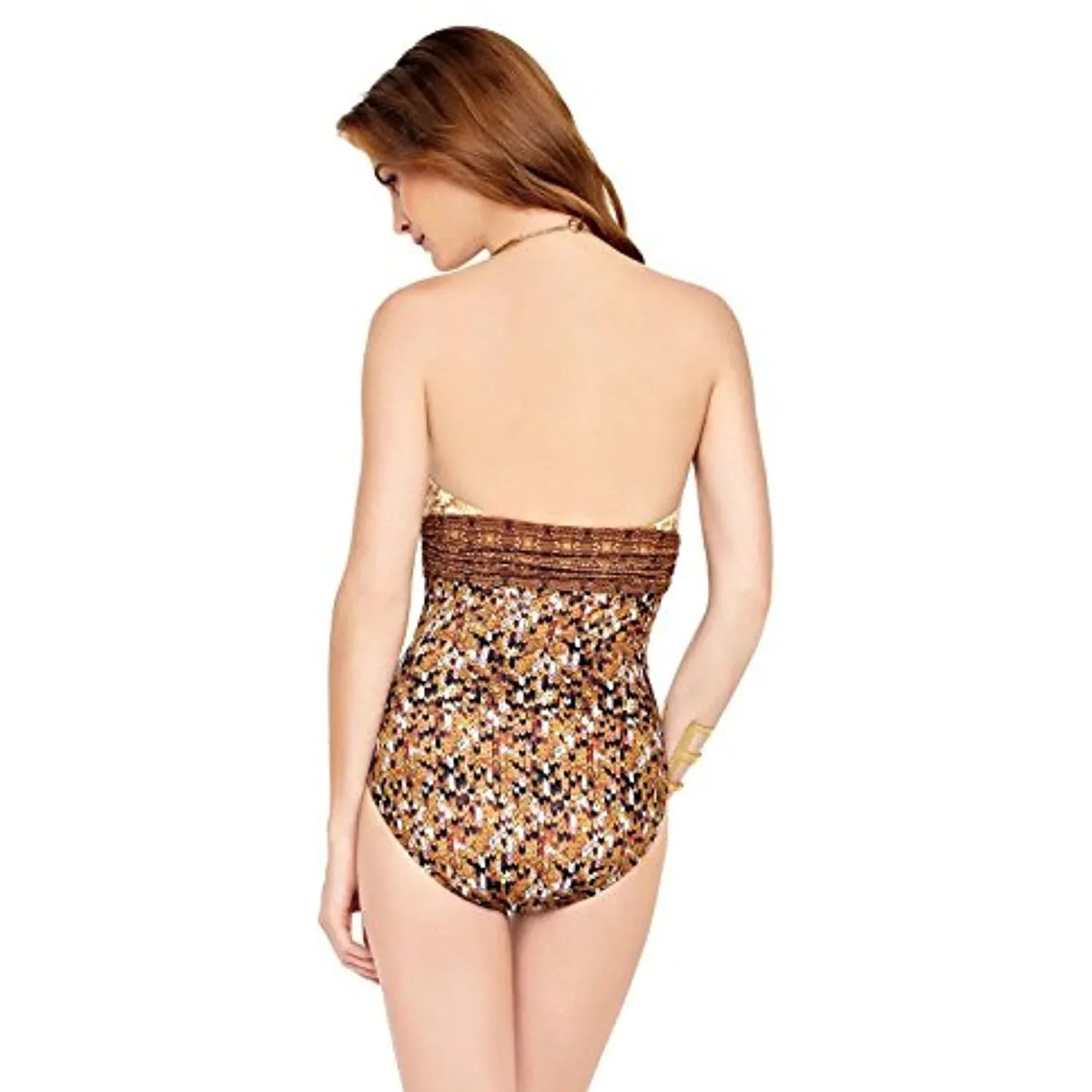 Piece One Women's Halter Gottex Gold L'Amour (8) Swimsuit