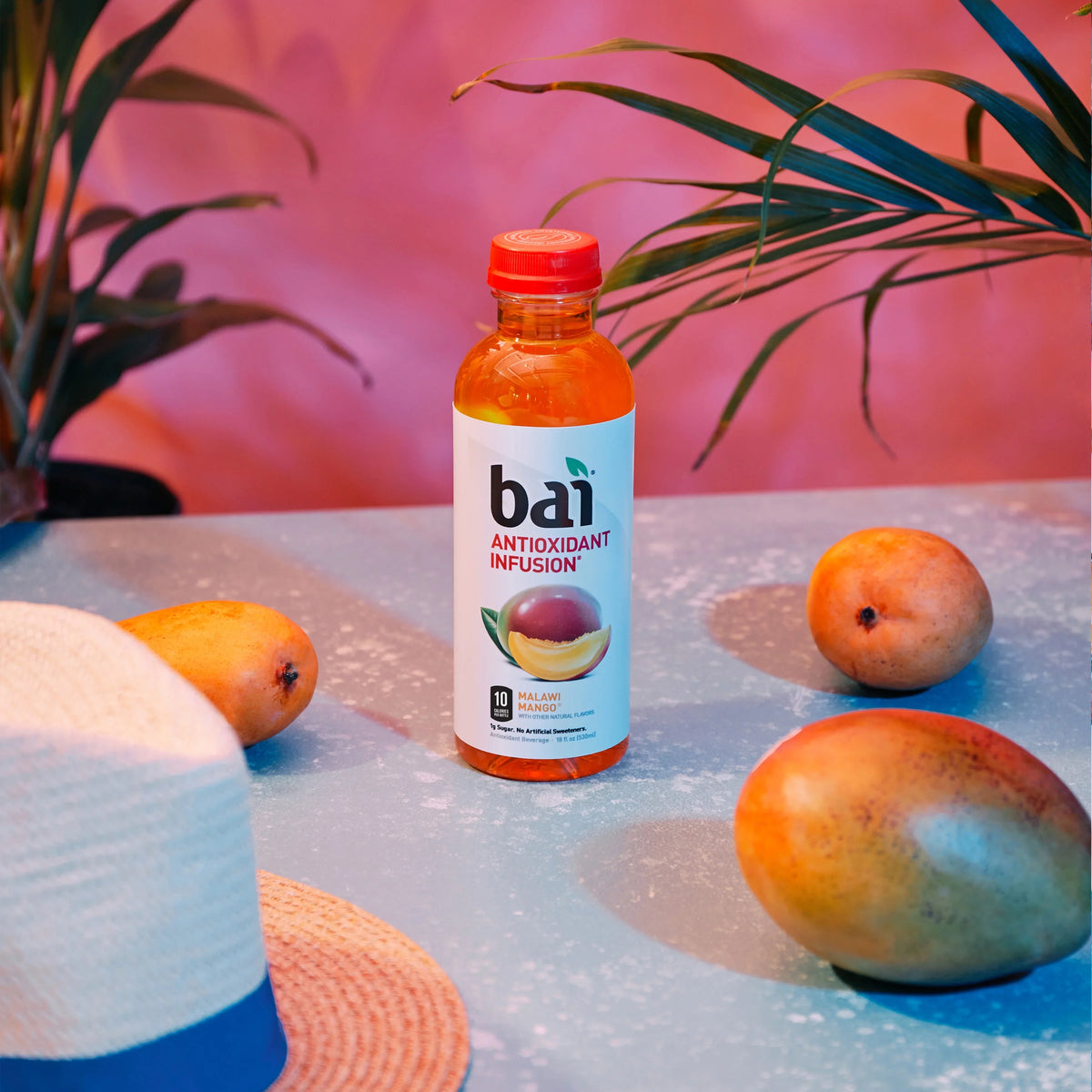 Antioxidant Malawi 12 Oz, Drink, Mango, Fl Gluten-Free, Bottles Pack Bai Infused 18