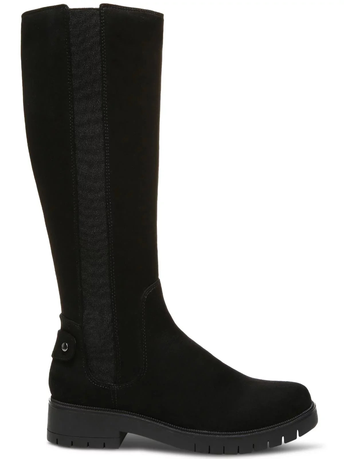 Toe 6 Padded Side Gwynn M & Zip-Up Shoes Accent COMPANY Heel Goring Strap Sole Lug Block STYLE Womens Black Round Boots