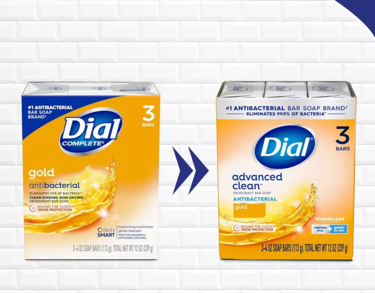 Soap Bar, 4 Gold, ea 4) Dial (Pack Antibacterial bars, Deodorant of 3 oz