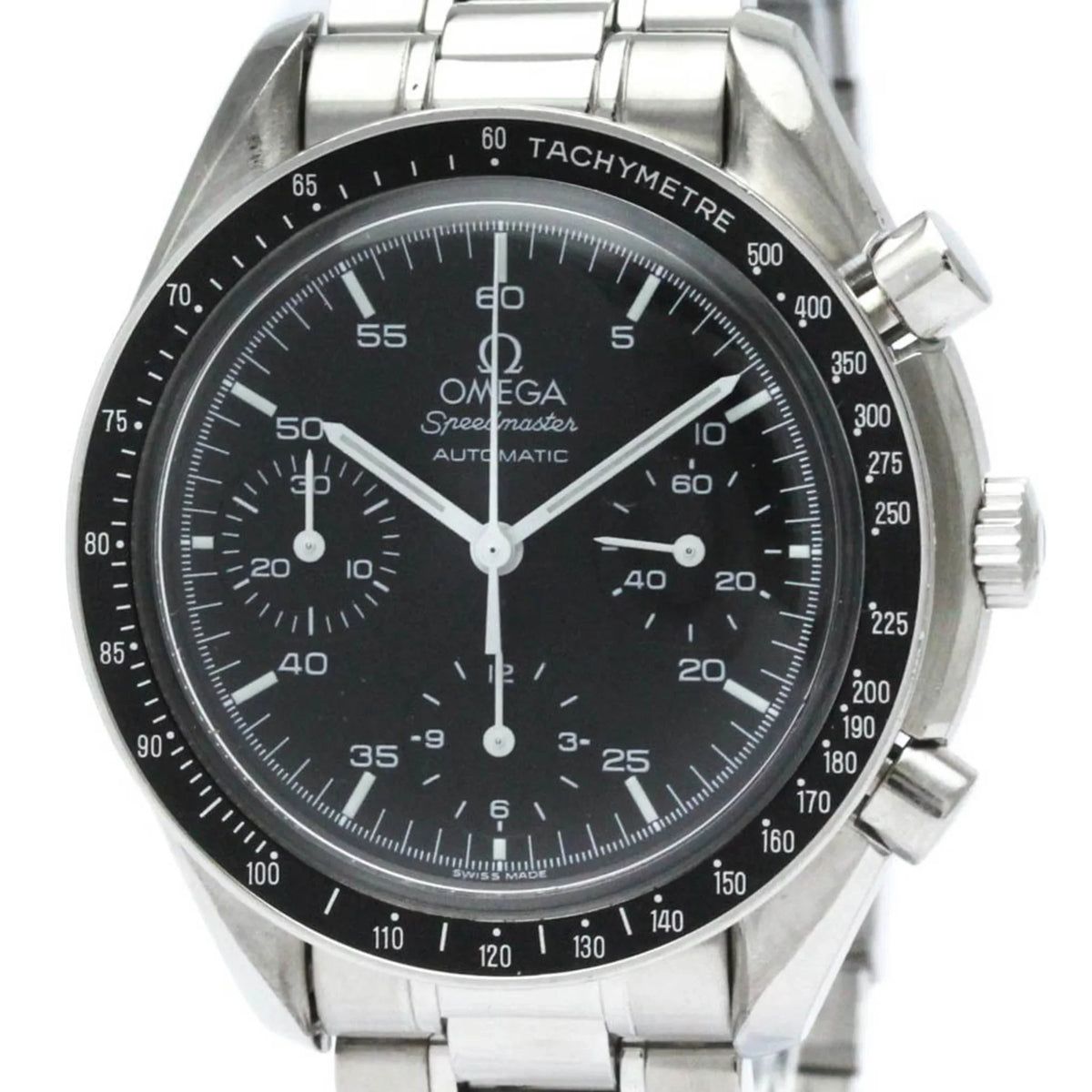 3510.50 Speedmaster (Good) Pre-Owned Polished Steel Mens Automatic Watch BF565452 OMEGA