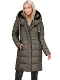 Coat Winter Tahari with Bib for Fitted Casey Coat Women-Quilted Puffer