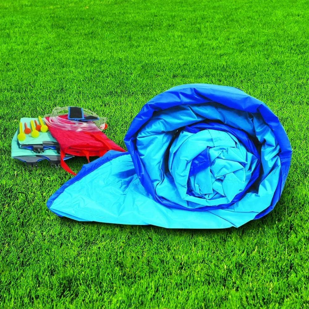 Slide Water Sprinkler (14 with 8 Hoop Wave Long Huge and Banzai Feet Inflatable by Basketball Feet - in Pool Kids Built High)
