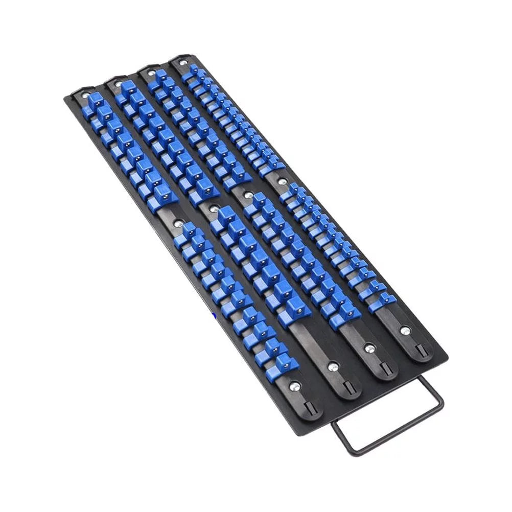 HEMOTON Sliding Mountable Wrench ABS 80 Organize Holder Rail Storage Socket Socket Industrial Rack