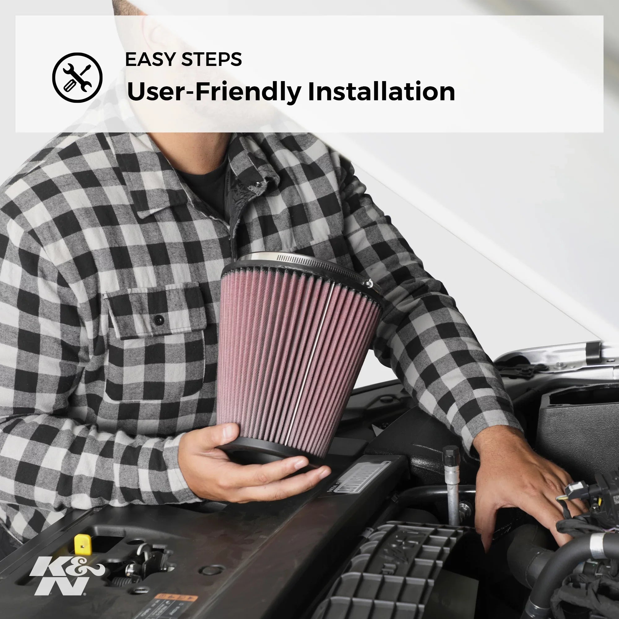 Performance, High Engine Air Filter: Filter, Industrial Replacement Duty: Heavy Premium, Washable, K&N E-3506