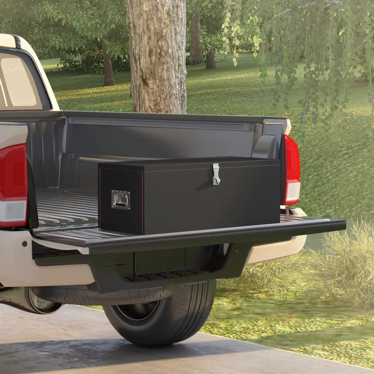 Handle, Black Side Heavy - 31" Duty Box Lock Keys Steel Truck and Walnest Tool with