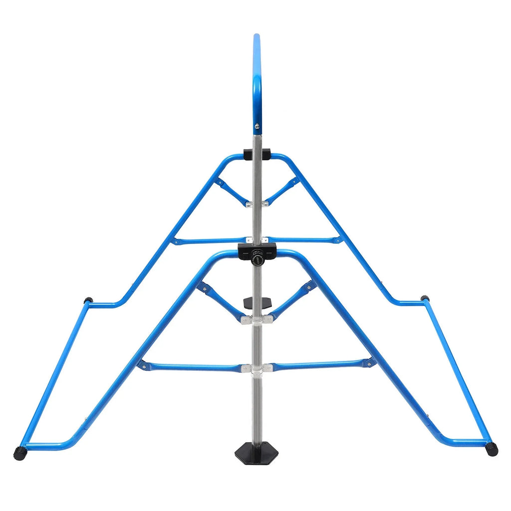 Junior Gym Max Horizontal Training For Adjustable Kids ZhdnBhnos Load Gymnastics Bar Blue Folding Home 100kg/220.5lbs Bar