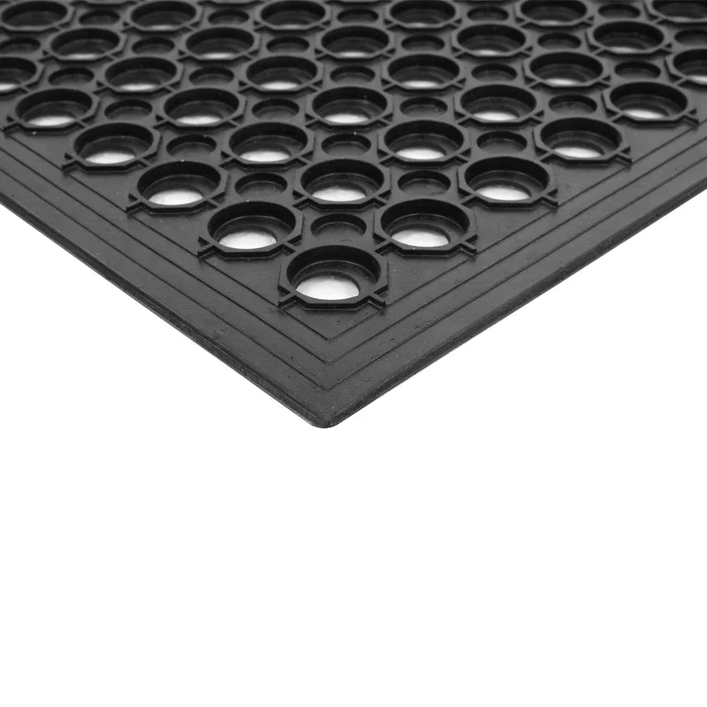 Bar Anti-Fatigue Rubber Kitchen 60*90cm Industrial Heavy Large Mat Drainage Non-Slip Black Non-Slip Mat Multi-Functional Duty Hexagonal