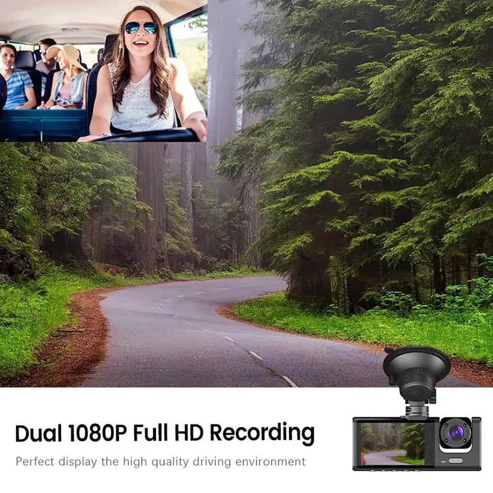 with Car WiFi, ammoon 3 Video Dash Recorder Safety for Clear Cam Auto Driving Camera