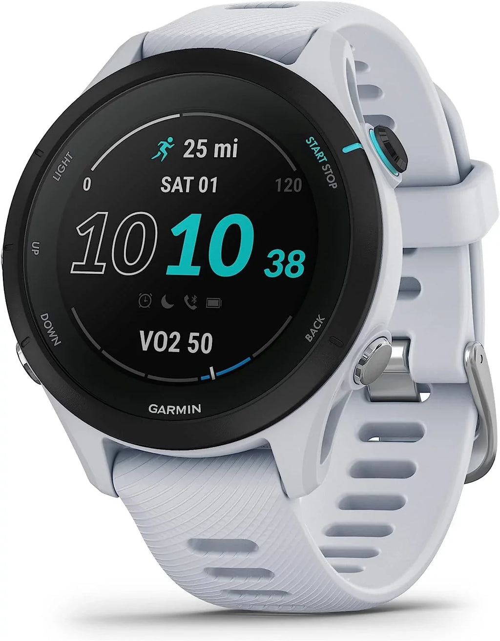 Advanced Running Forerunner 6Ave Battery, Smartwatch Smaller Music, Towel, Travel & Insights, 255S Garmin Workout with Charging Whitestone Kit Long-Lasting Cleaning Base, Music, with GPS