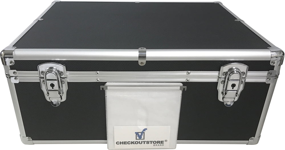 600 (Holds Discs) Aluminum Black CheckOutStore Box Sleeves Hanging Storage CD/DVD