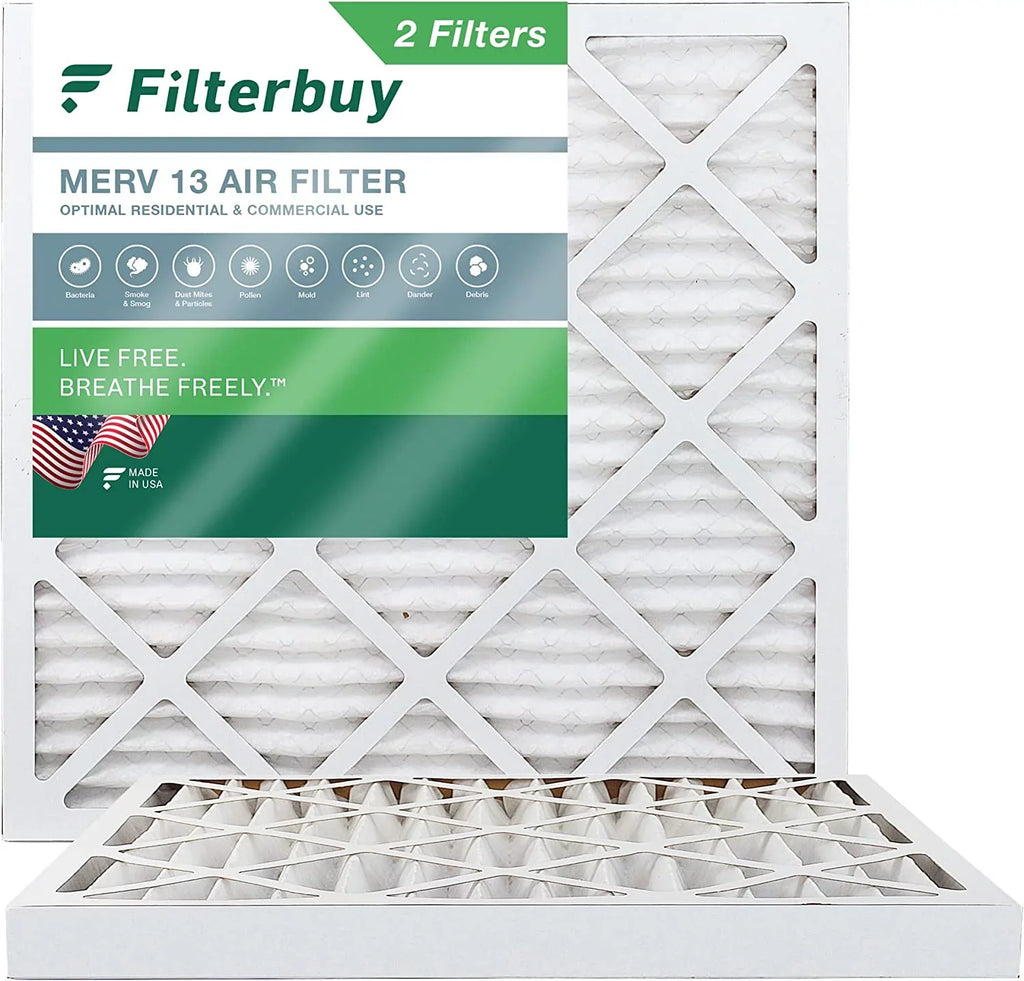 Pleated Air Filterbuy (2-Pack) HVAC Furnace 10x10x2 Filters AC 13 MERV