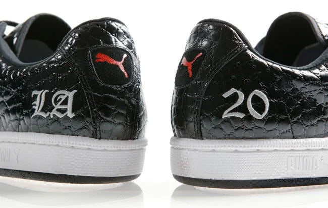 SKIN WOMEN BLACK CROCODILE LA. SPORTIE 7 UNISEX MATCH PUMA 5.5 NEW MEN SHOES //