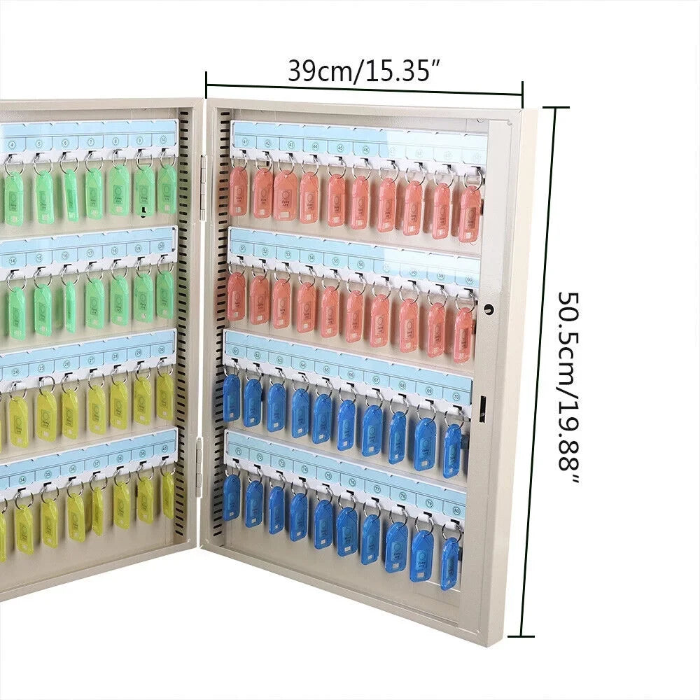 80 Box Holder Safe Wall Lock Mounted Dealership Organizer Car Storage Key Cabinet