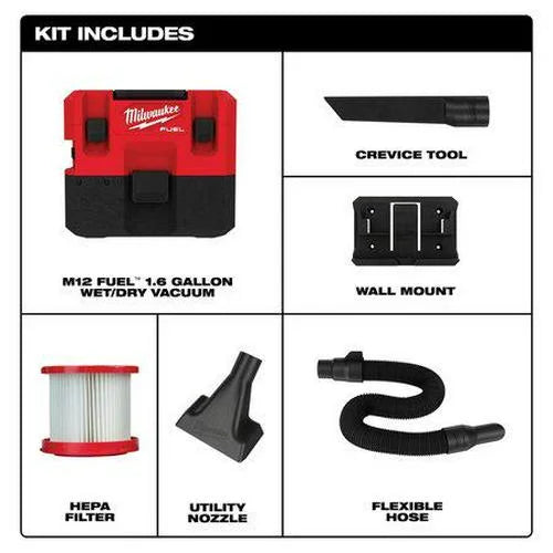 1.6 Only) (Tool M12 FUEL Vacuum Wet/Dry Gallon